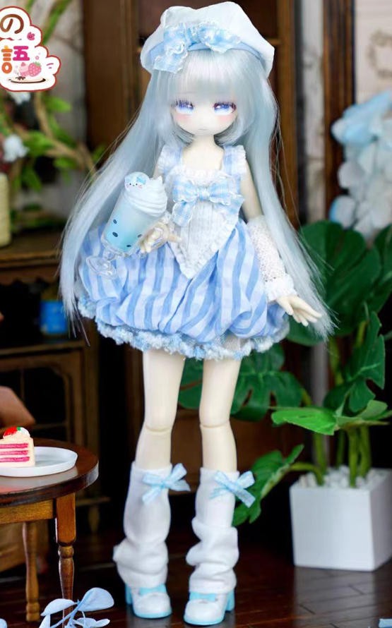 Momotale Sea Salt Coconut Milk Tea 8.6In Bjd Dressable Action Figure In Stock