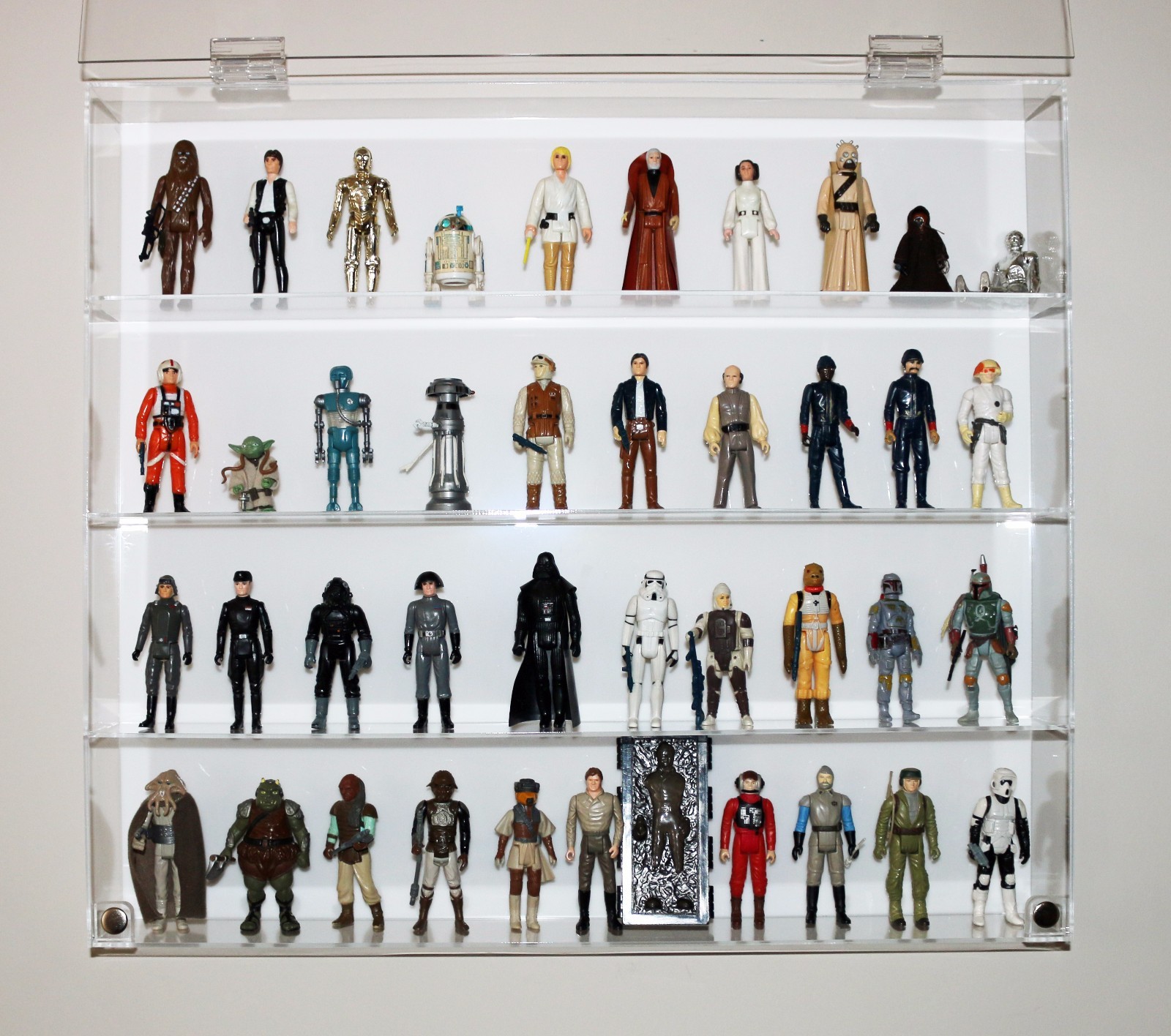 Collectors Showcase – Premium Display Case for 3-3/4&Prime; Star Wars Figures – T3MS