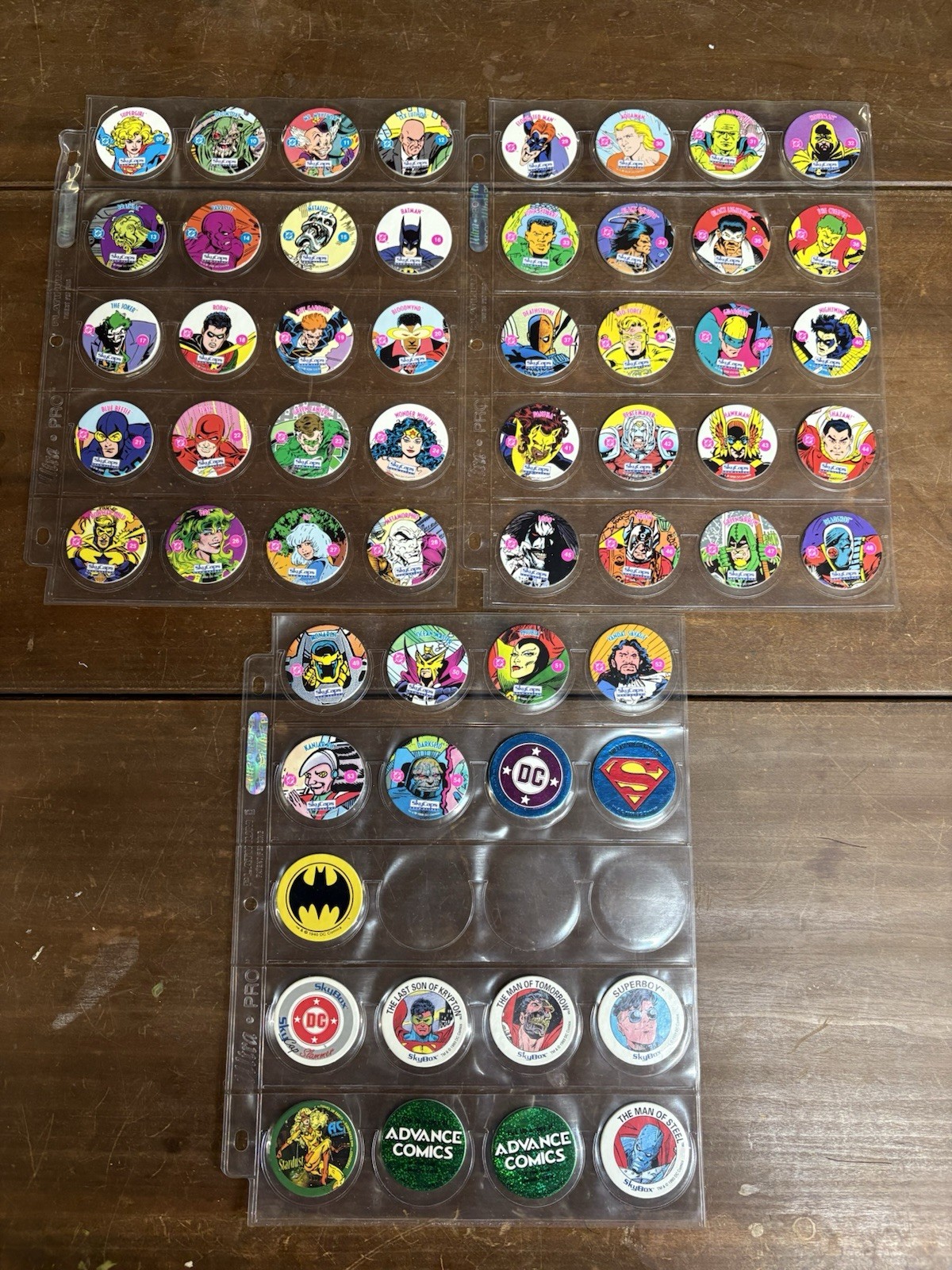 HUGE DC Comics POGS Milk Caps Lot Superman Batman Shazam Green Lantern Joker