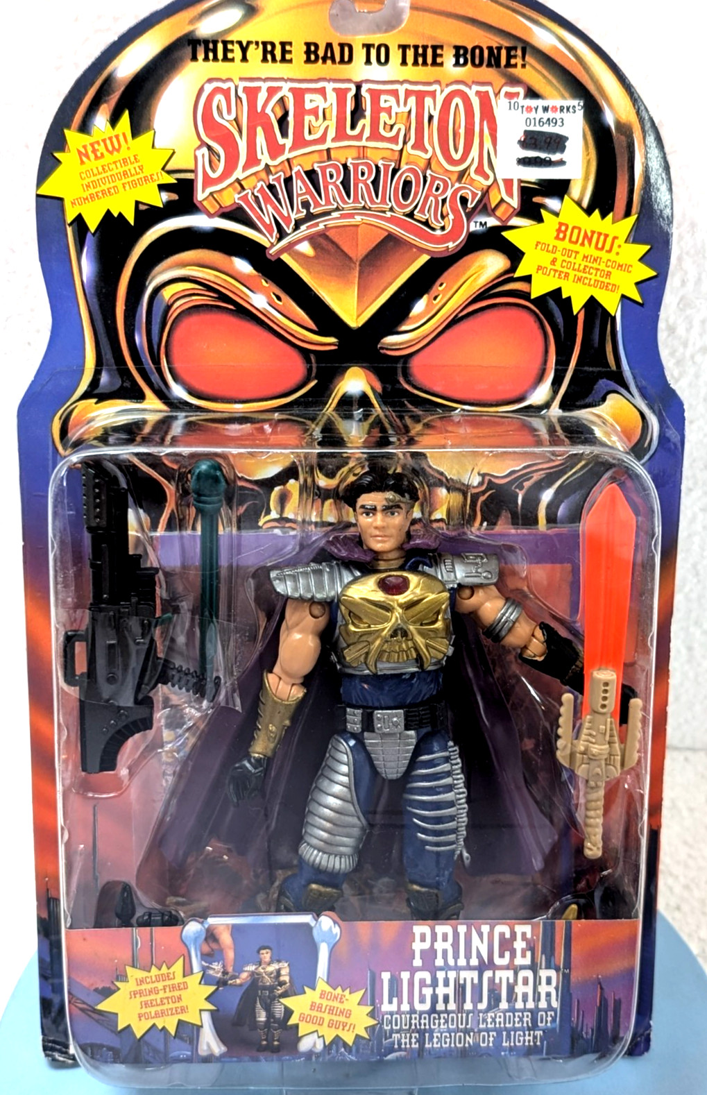 Vintage 1994 Playmates Skeleton Warriors Prince Lightstar Figure Sealed New