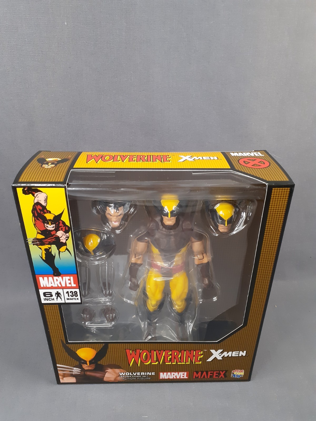 MAFEX No 138 Mafex WOLVERINE (Brown Comic Ver.) Medicom Toy Genuine Official NEW