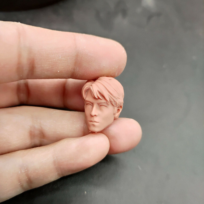 Blank 1/10 Scale Initial D Edison Chen Head Sculpt Unpainted Fit 7&Prime; Neca Figure