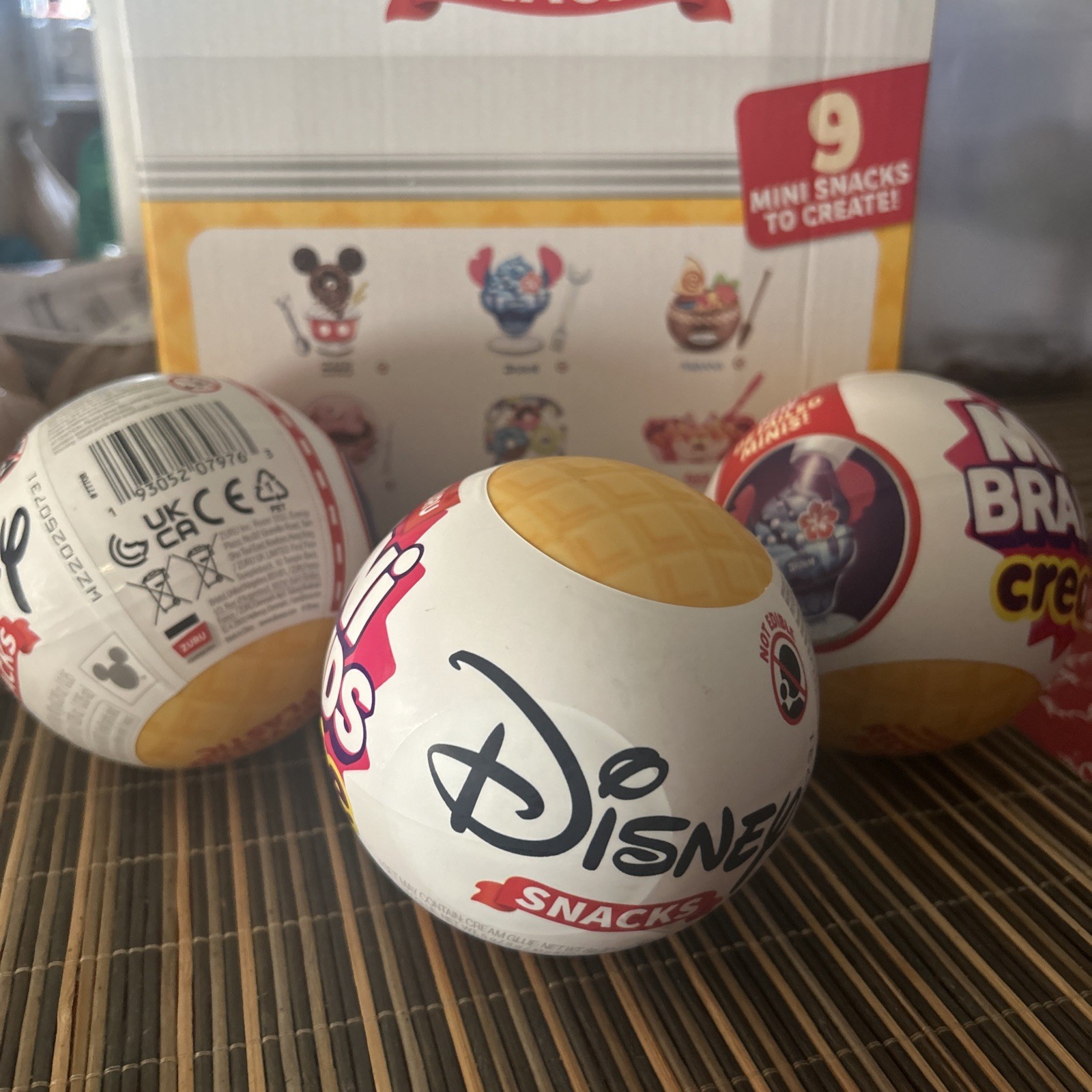 2025 ZURU MINI BRANDS CREATE DISNEY SNACKS (Set 3 Surprise Balls) Collectible
