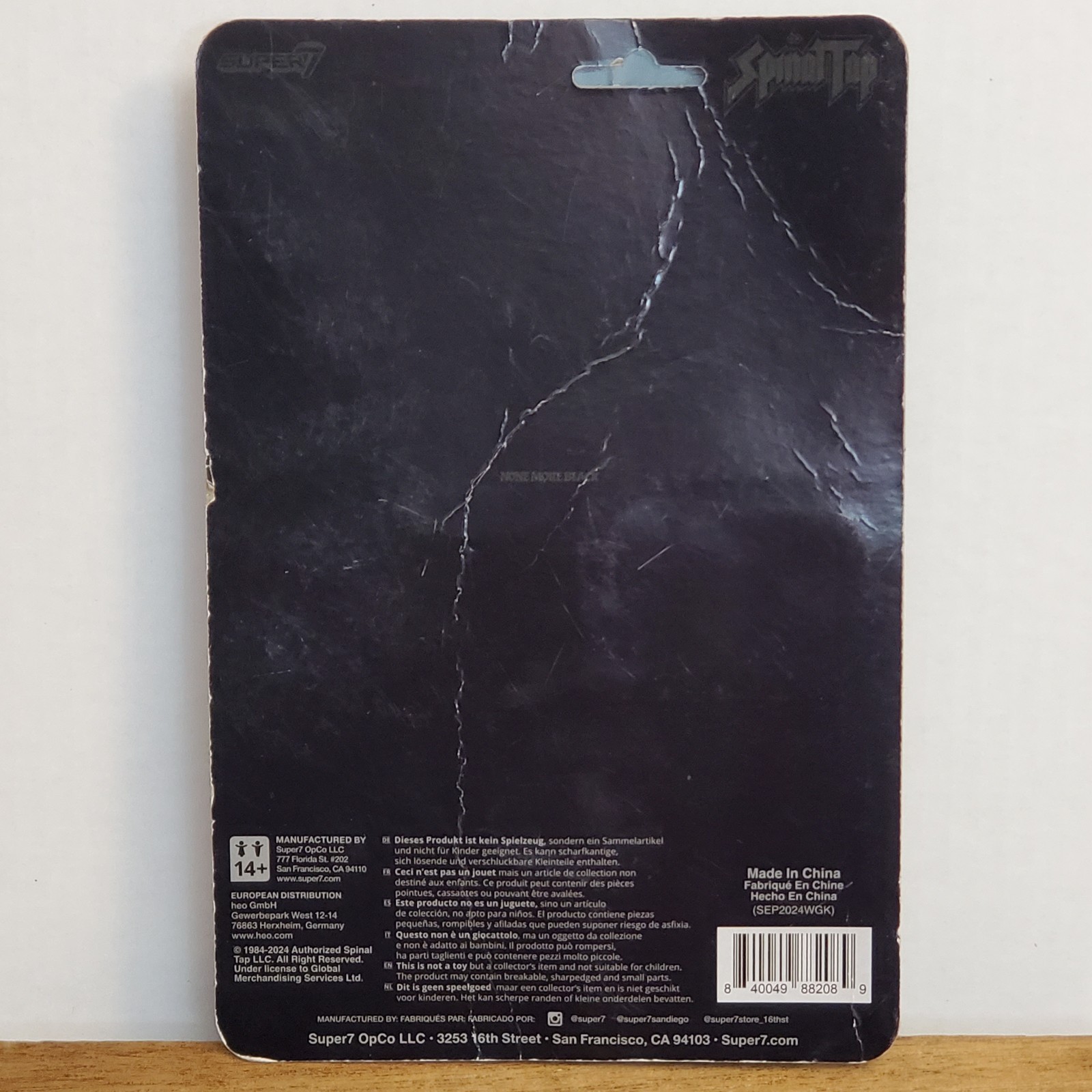 Spinal Tap Nigel Tufnel (None More Black) Reaction Figures Wave 2 *Unpunched*
