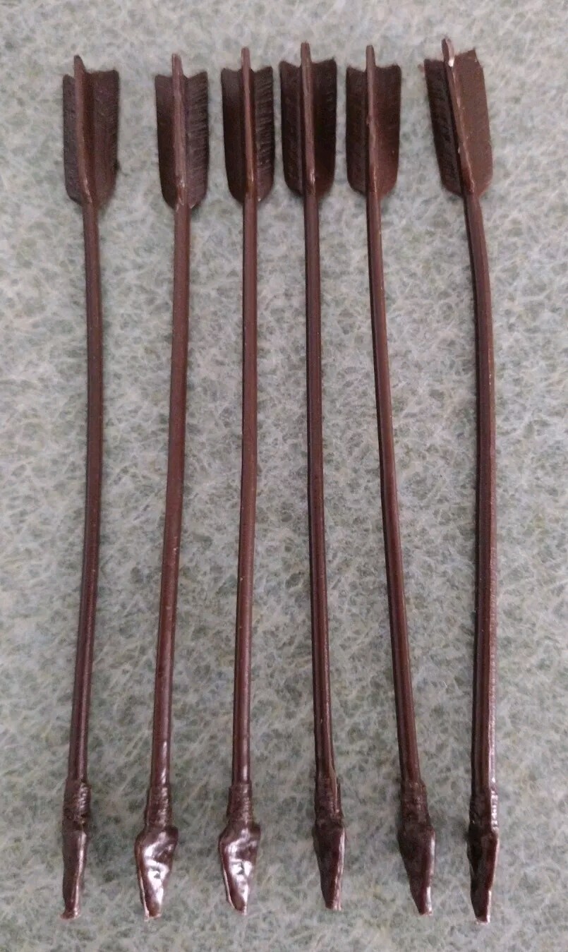 1960&rsquo;s-70&rsquo;s Auth/Orig Marx Johnny West Geronimo Brown Set of 6 Arrows Nice Cond