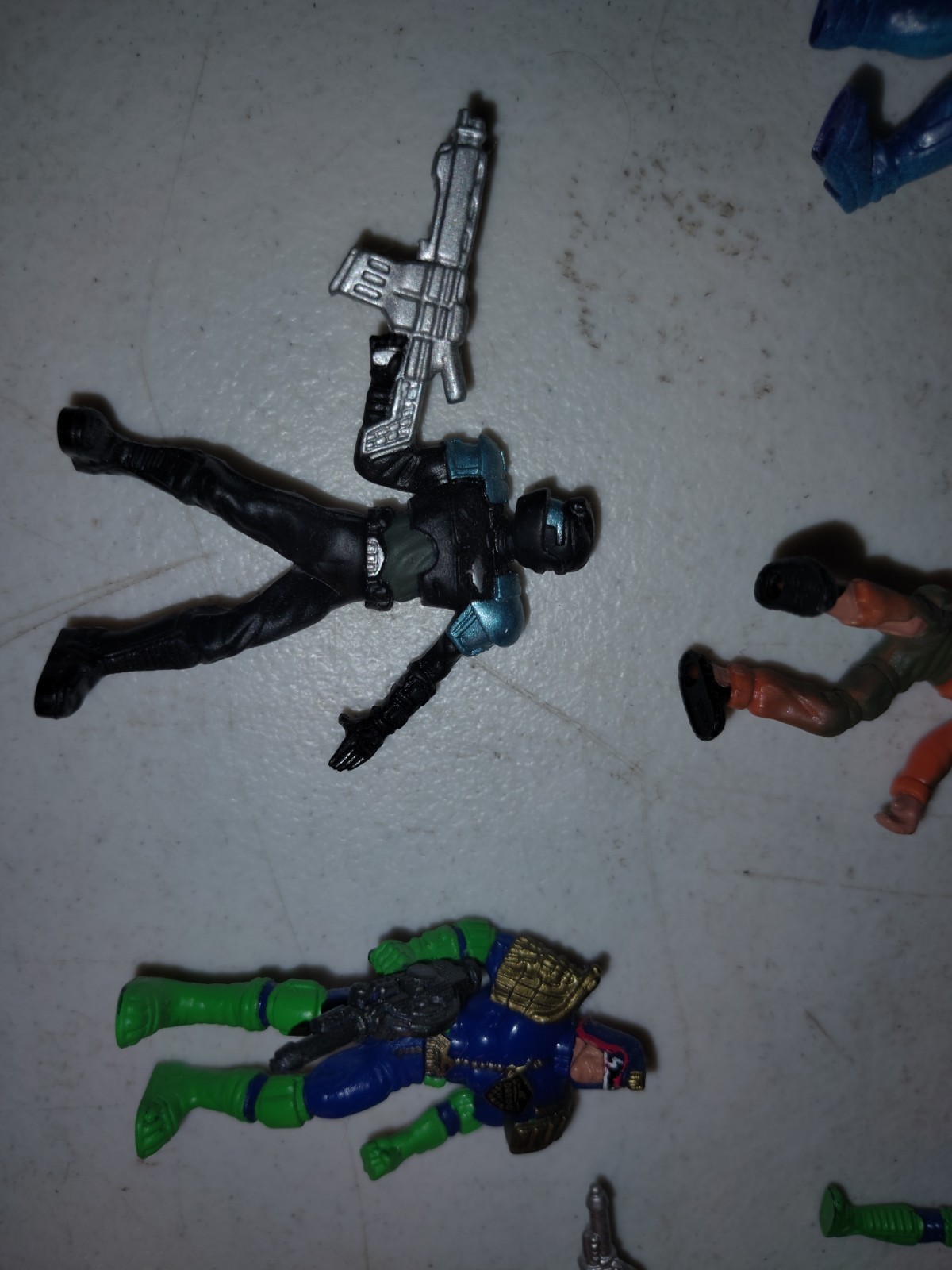 Mega Heroes Judge Dredd 1995 Mattel Mini Figure Lot Battle Pack Loose OOB Retro