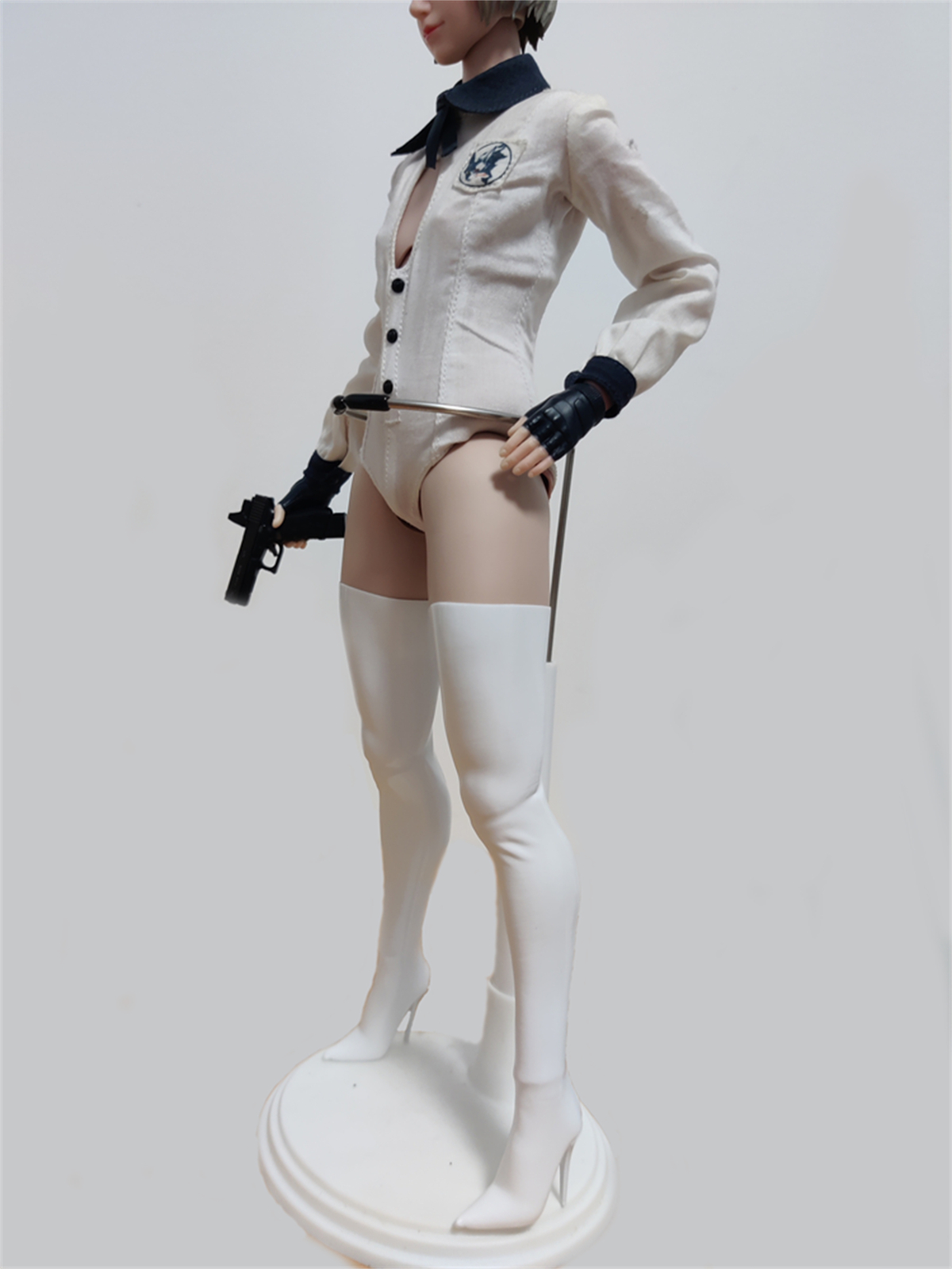 1/6 Scale Latex Thigh Boots Shoes Model Fit 12 » Female Girl Action Figure