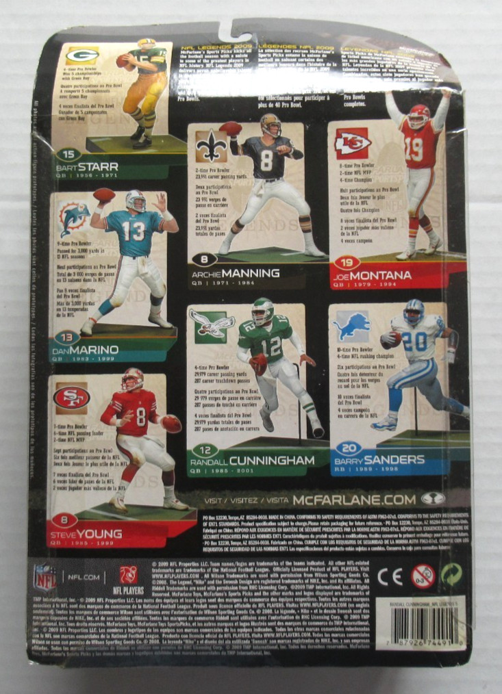 MCFARLANE RANDALL CUNNINGHAM NFL LEGENDS SERIES 5 EAGLES QB 6&Prime; FIGURE NEW SEALED
