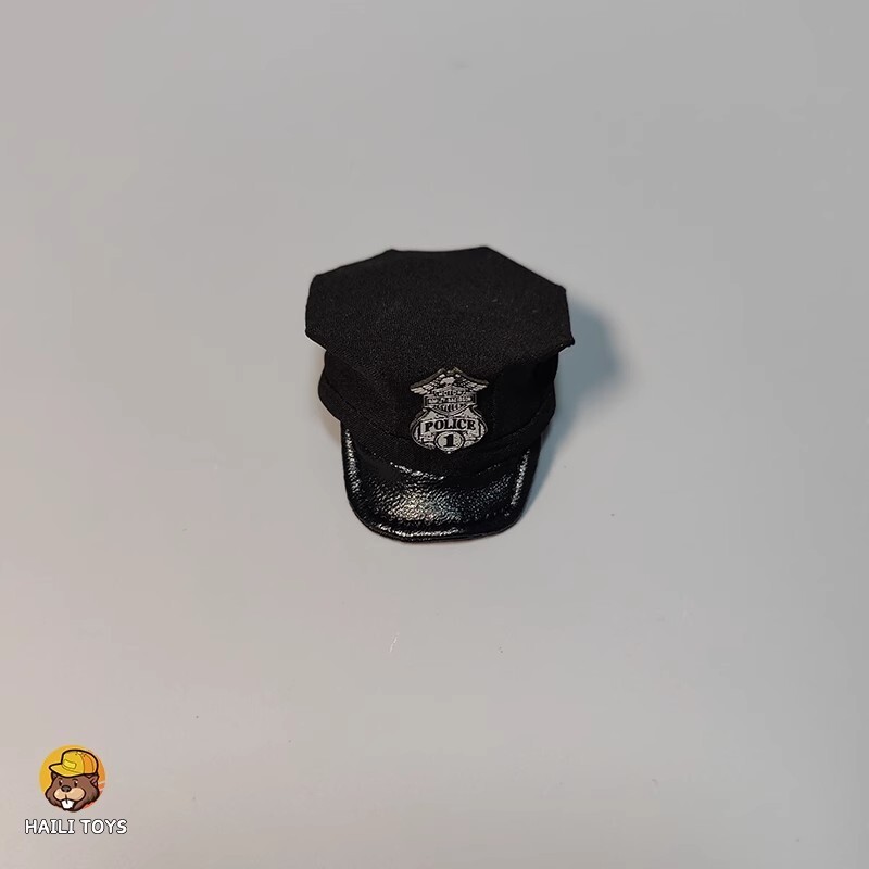 1/6 Black Police Hat Scene Props Fit 12&Prime; TB Woman Action Figure Head HAILI TOYS