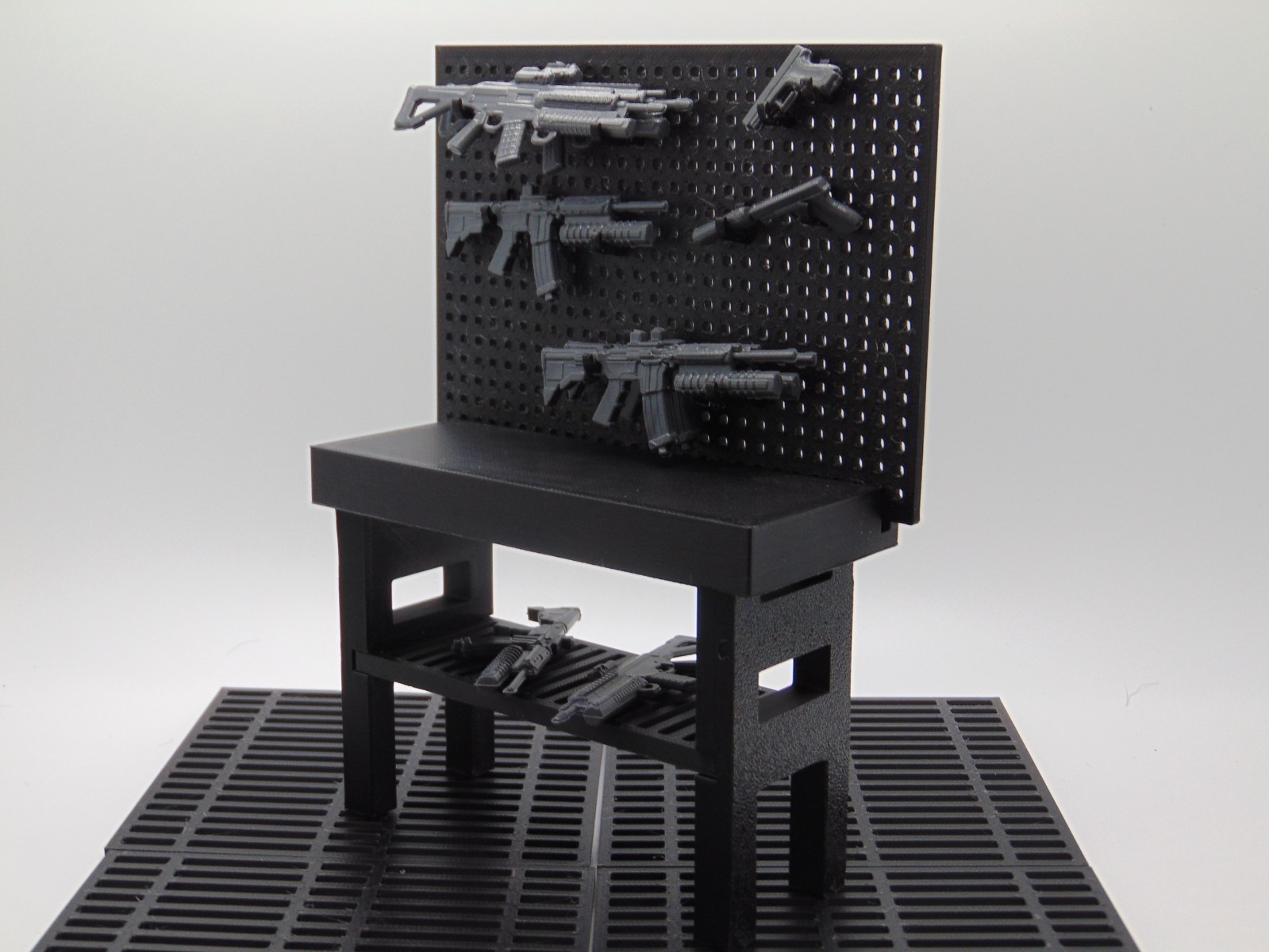 Custom 1:12 Modular 4x Sci-Fi Flooring Grille Tiles Diorama Prop 6&Prime; Figures BLK