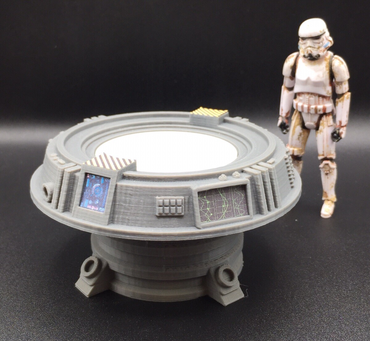 CUSTOM SCI FI HOLO TABLE for 3.75&Prime; figure diorama star wars GI JOE (C01)
