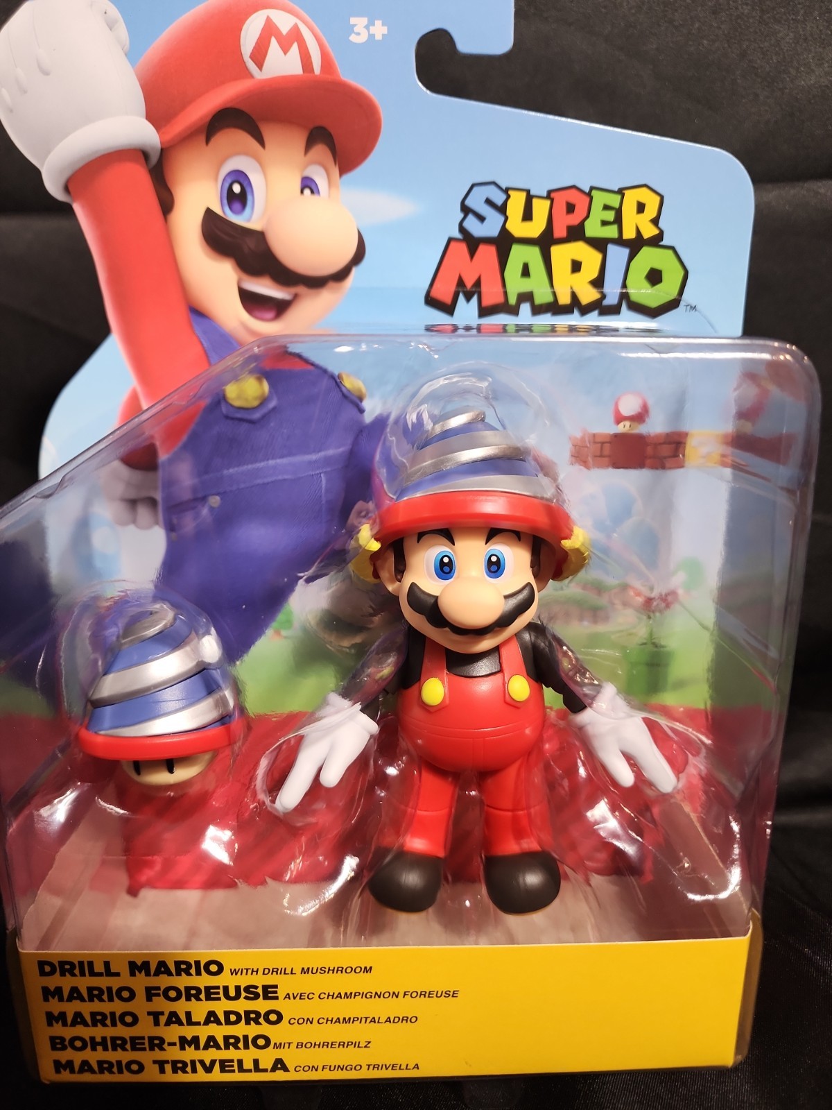 Jakks Pacific Super Mario DRILL MARIO with Drill Mushroom 4&Prime; Figure 2026