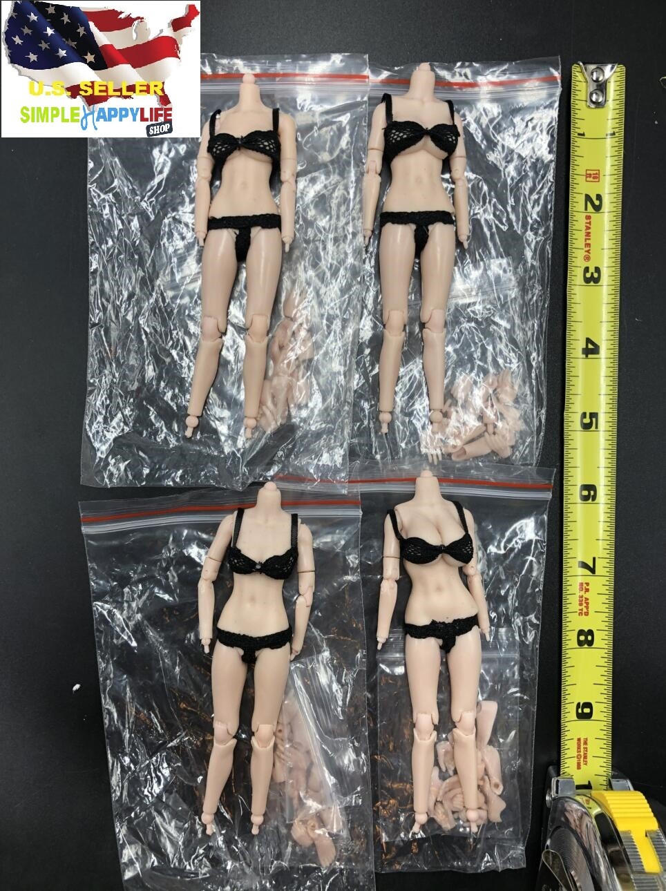 1/12 SCALE Flexible Joint Female Body Pale/Suntan Figure 6&Prime; Model XL bust ❶USA❶
