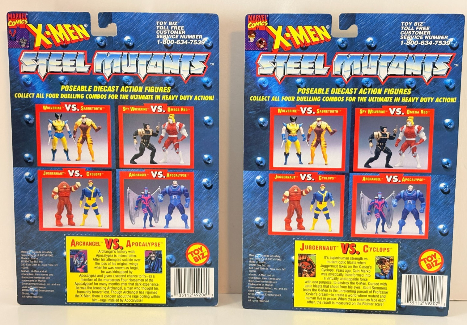 1990-94 Marvel X-Men Bend-ems, Wolverine light, Button Biters & Steel Mutants