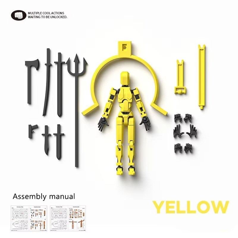 Dummy 16 Action Figure Multi-Jointed Movable Mannequin Robot 3D Printed