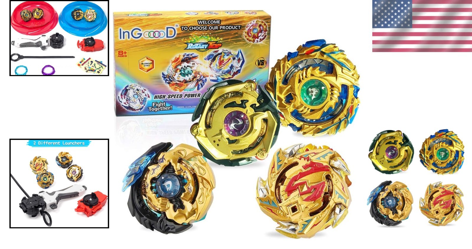 High-Performance Battling Tops Set with Launchers & Arena – Perfect Kid&rsquo;s Gift
