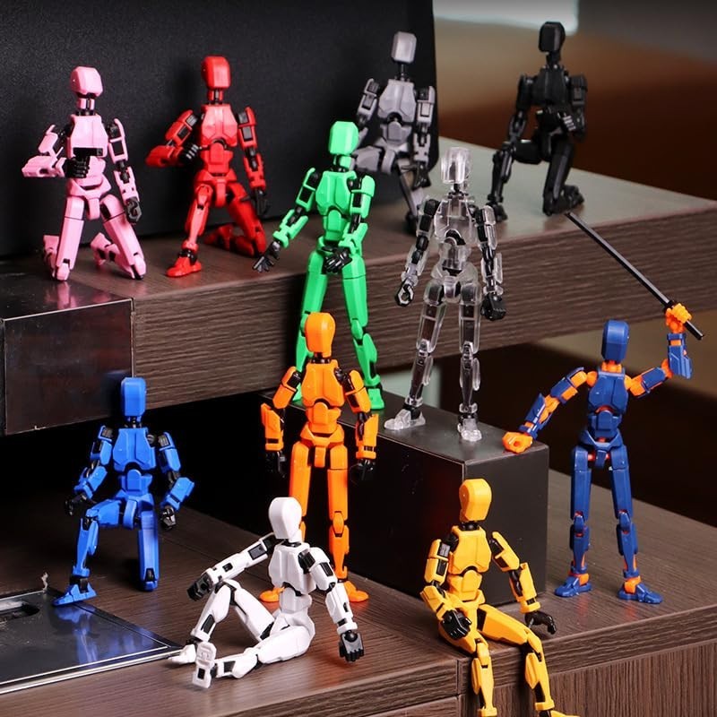 13&Prime; Action Figure Set, Multi-Joint Dummy Robot Model for Collector Desktop Decor