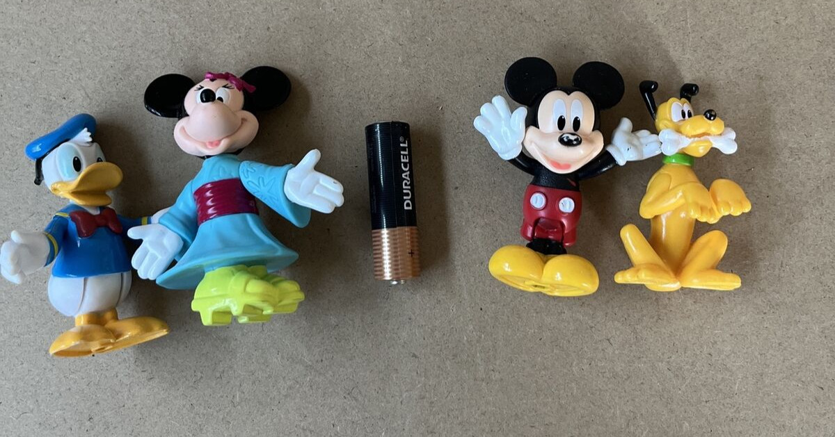 Lot of 4 Disney Mickey Mouse Figure Minnie Donald Duck Pluto Figurine