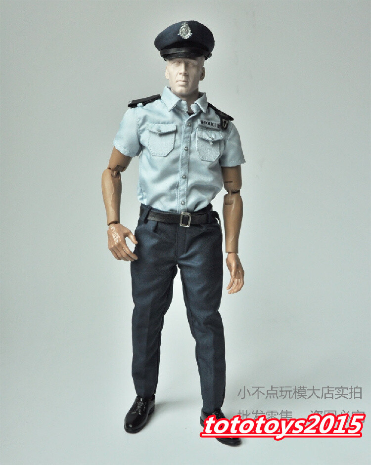 1:6 Hong Kong Police Short Sleeved Uniform Suit For 12&Prime; Male Figure Body Toys