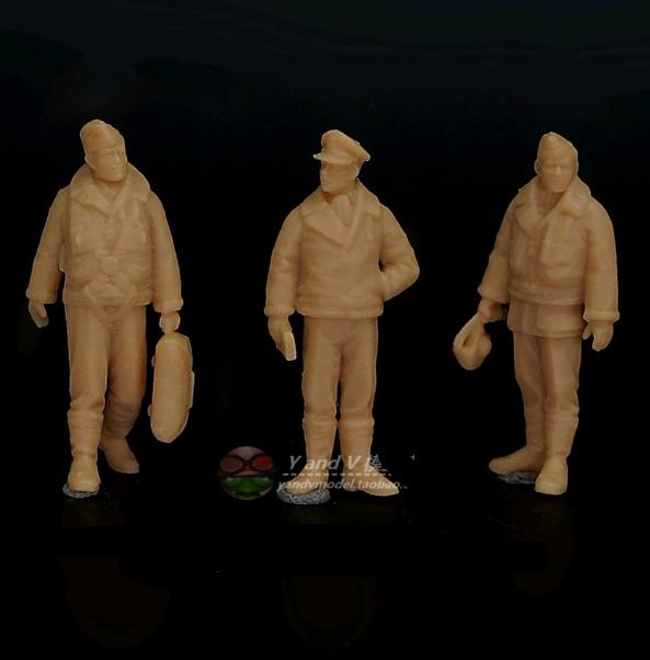 1/72 1/87 1/64 Wwii Royal Air Force Pilots Ground Crew 5pcs Model 3d Printed