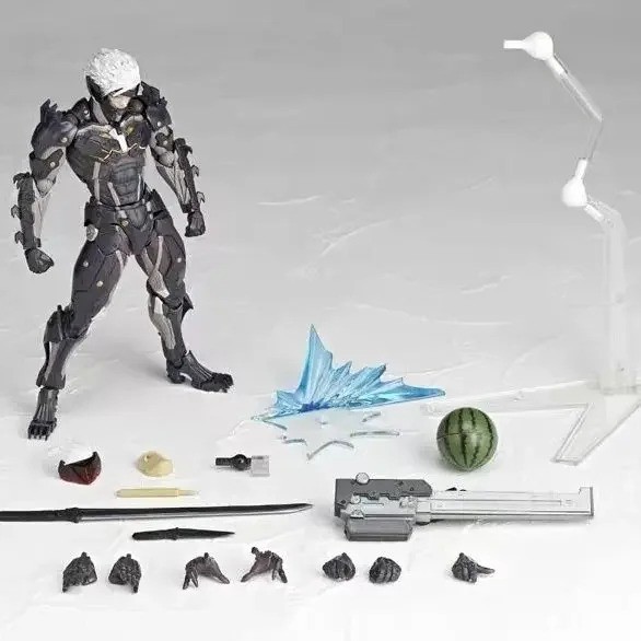 2pcs Metal Gear Rising Raiden Style Action Figure Fully Articulated Model