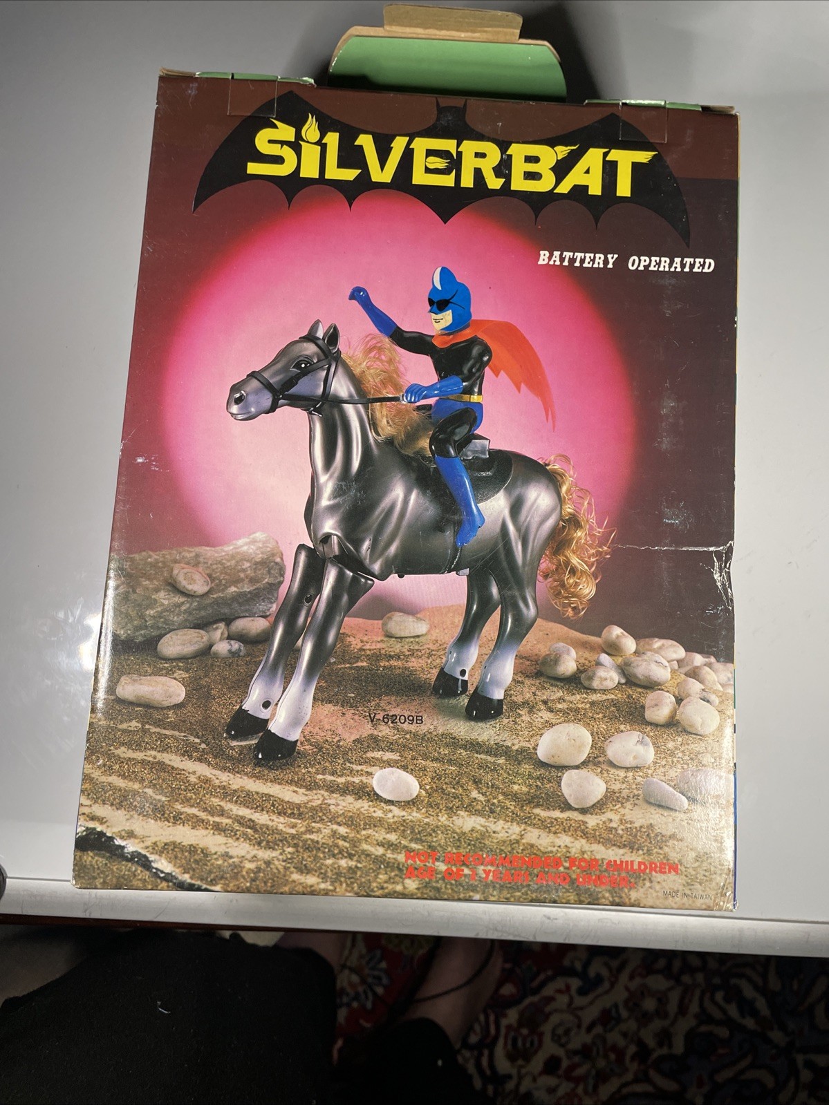 VINTAGE SILVERBAT BATMAN BOOTLEG. Action Figure RARE MIB Box Chuan Shin Toy T2-6