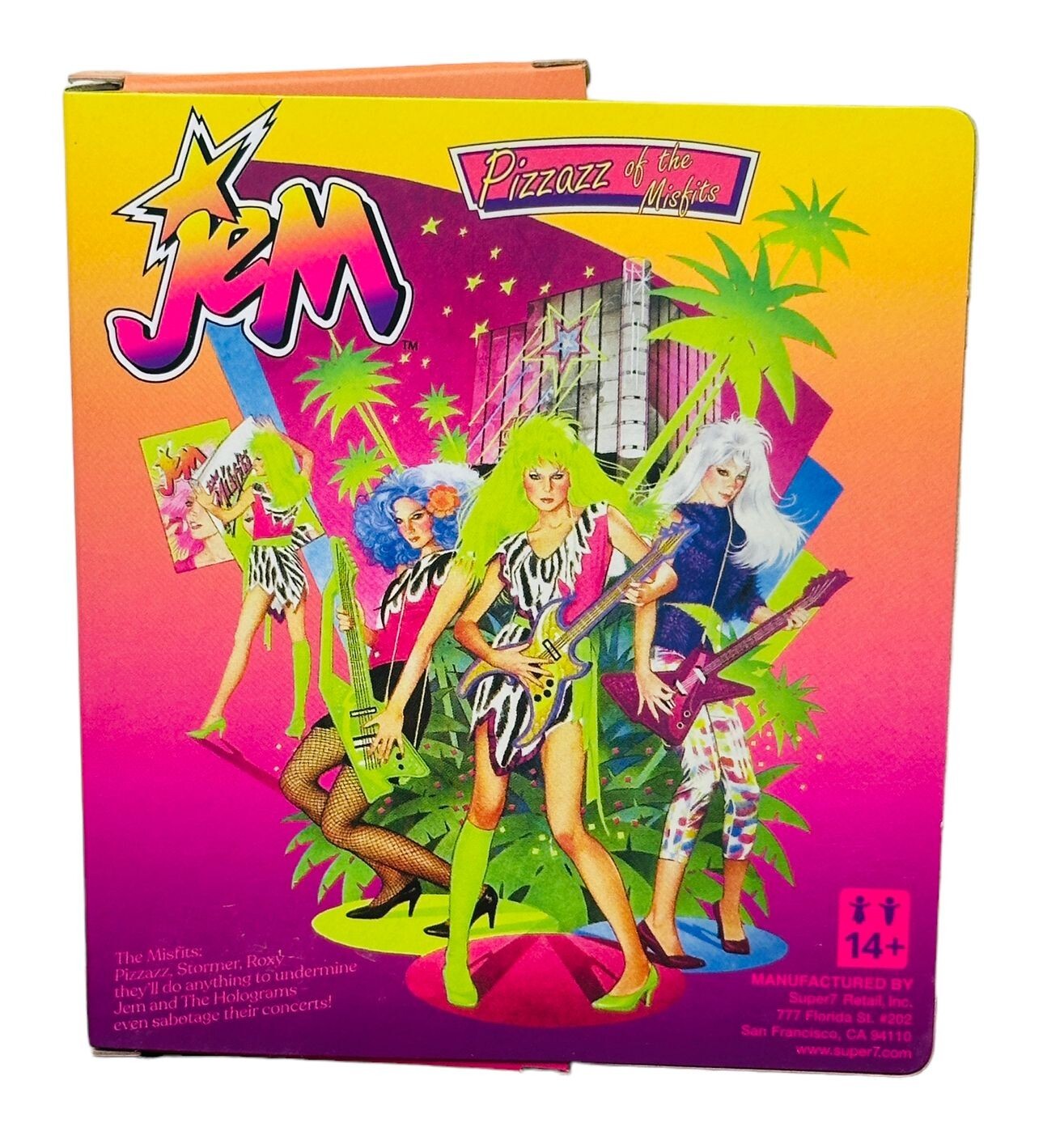 JEM PIZZAZZ OF THE MISFITS SDCC SUPER7 REACTION Action Figure NEW IN BOX Mint