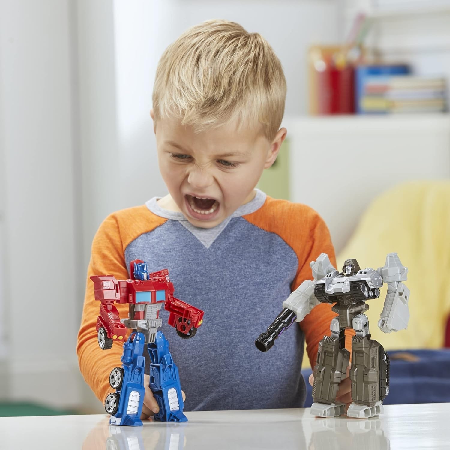 Collectible 7-Inch Action Figures: Optimus Prime and Megatron – Fun for Ages 6+