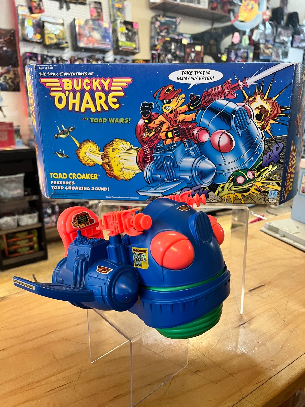 1990 HASBRO BUCKY O&rsquo;HARE TOAD CROAKER STARSHIP COMPLETE WITH ORIGINAL BOX