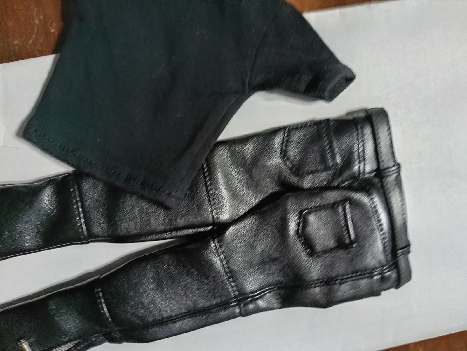 1/6 Scale Action Figure Black Motorcycle Pants, Belt, T-shirt 12&Prime; Equipment
