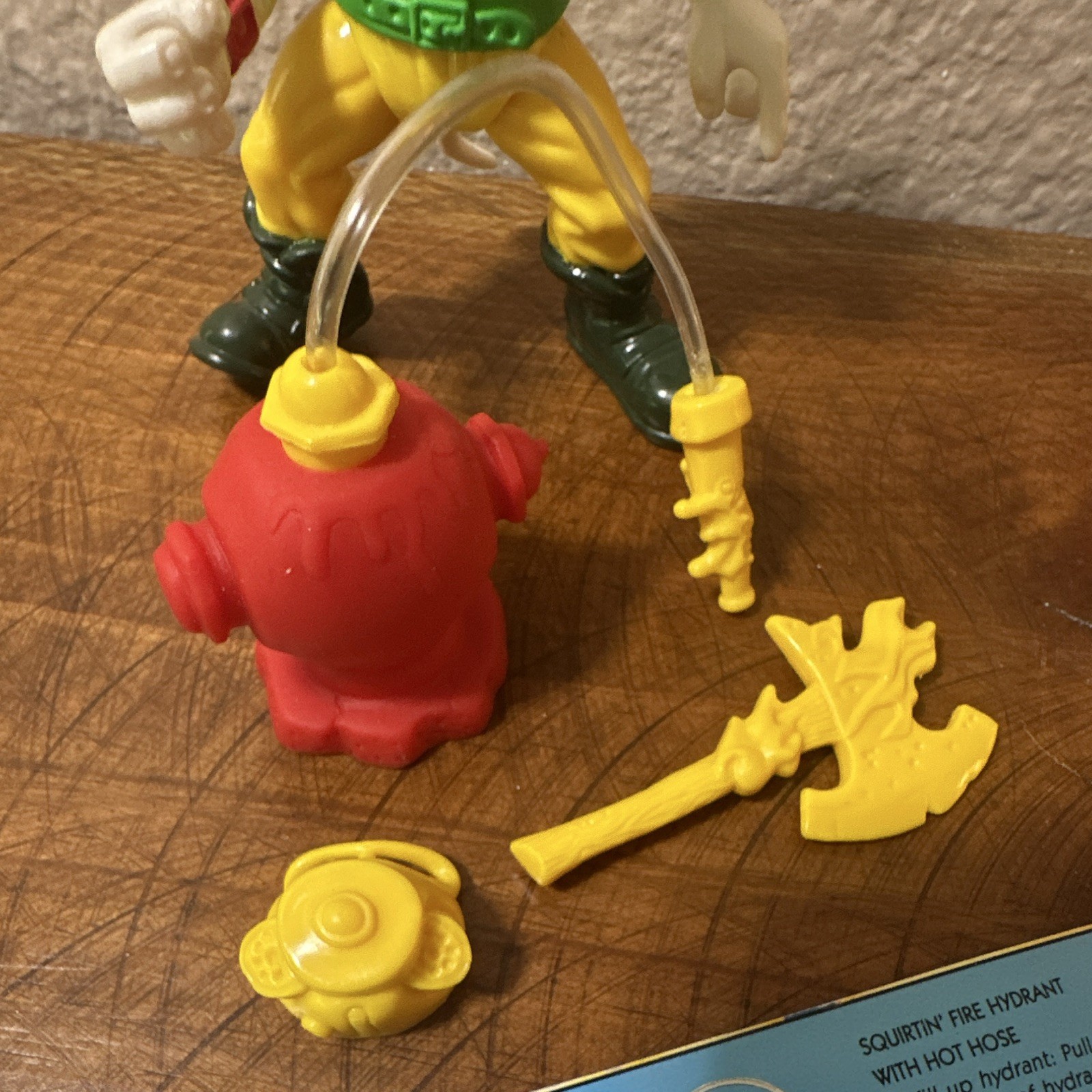 Clean Complete Hot Spot TMNT Action Figure w/ Axe, Fire Hydrant & Hose