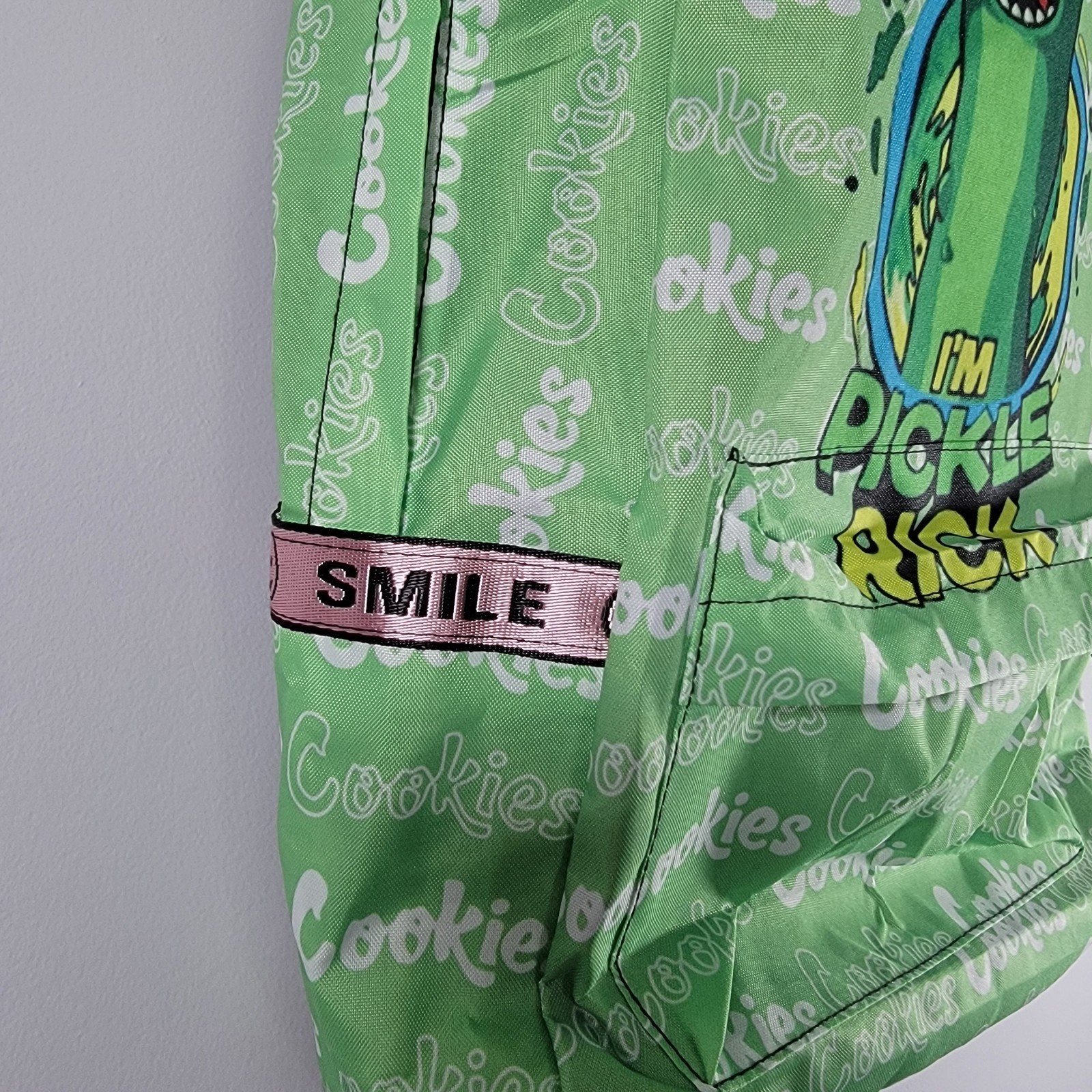 Rick and Morty Backpack Pickle Rick Cookies Bookbag Book Carrier School Bag