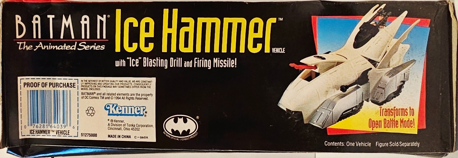 ICE HAMMER DC COMICS BATMAN ANIMATED SERIES 1992 KENNER VEHICLE NEW SEALED
