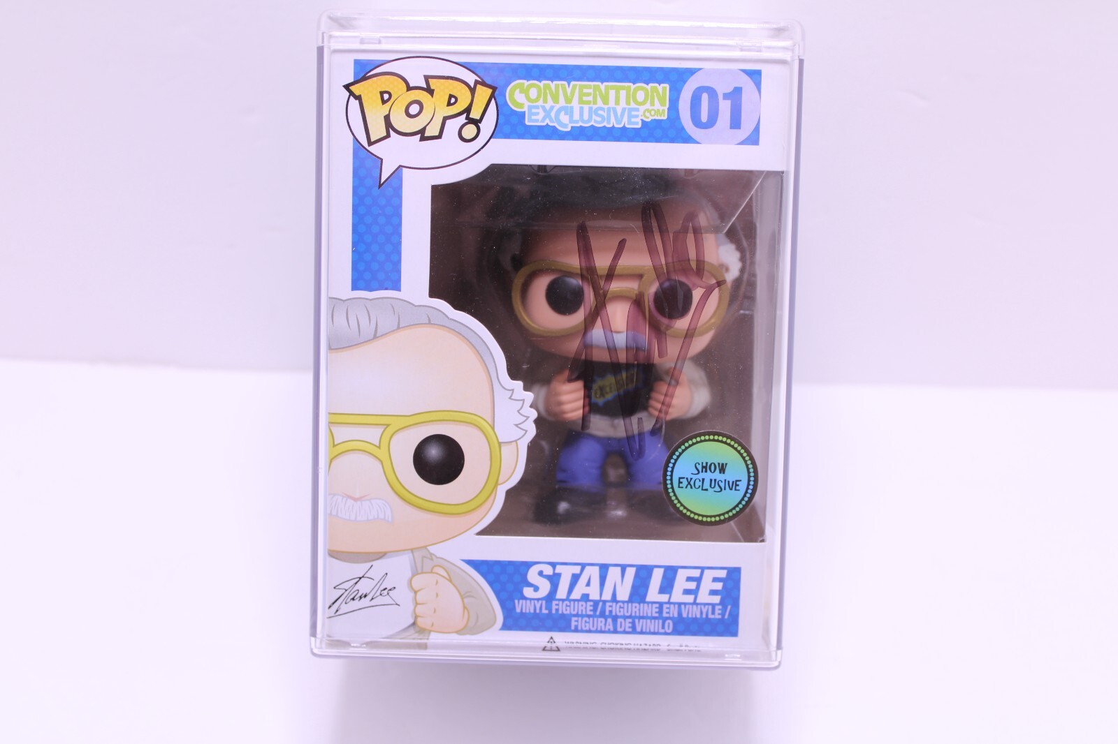 Funko POP! Convention Exclusive 01 Stan Lee « Excelsior » Shirt SIGNED Figure AUTO