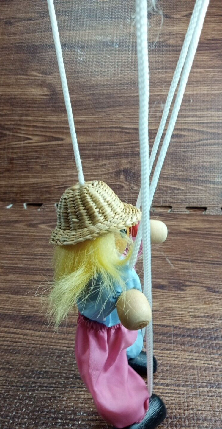 Little Wooden Clown Marionate 7 1/2* Unbranded