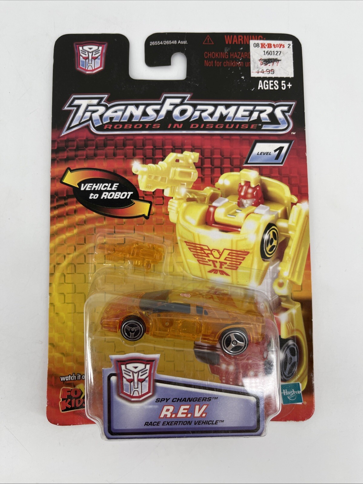 Transforms translucent Spy Changer R.E.V. Race Exertion Vehicle