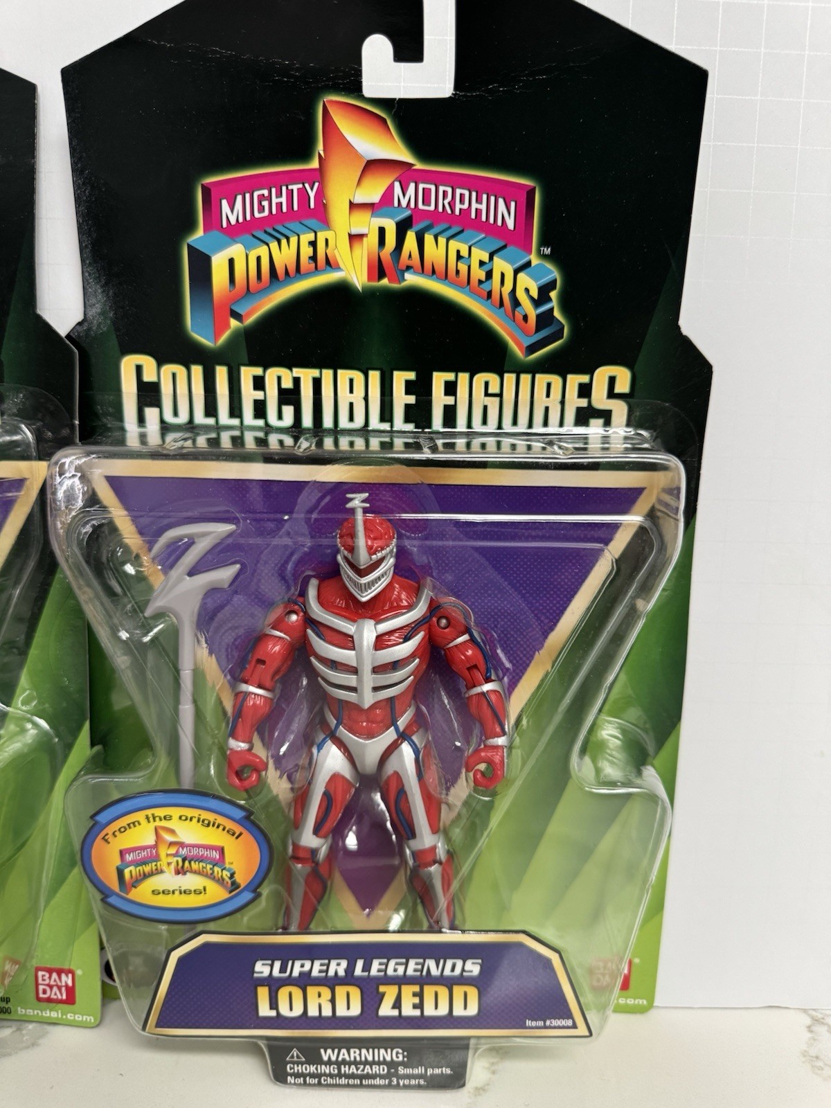 2008 Mighty Morphin Power Rangers WHITE RANGER & Lord ZEDD Super Legends Bandai