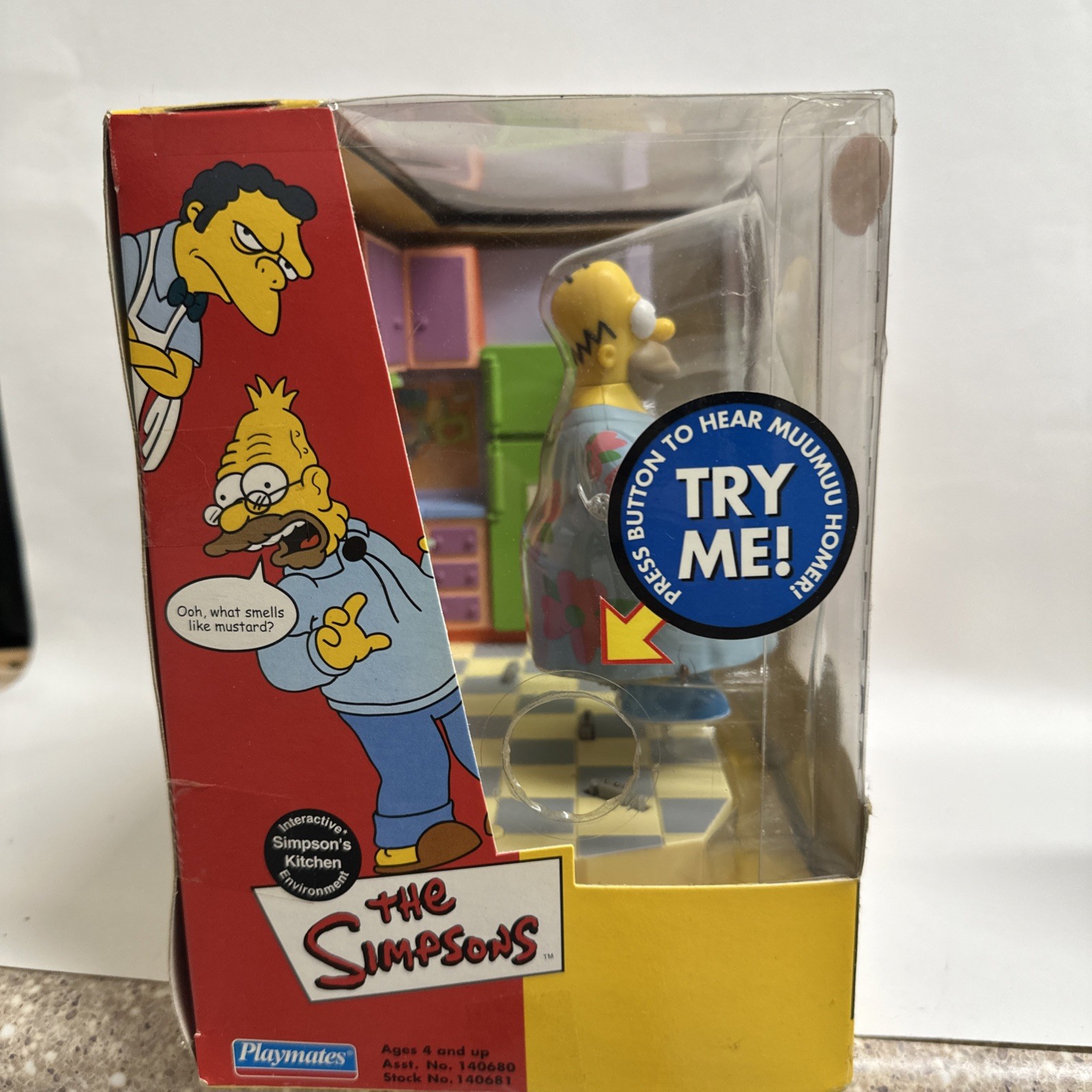 2001 Playmates Muumuu Homer Interactive Simpson&rsquo;s Kitchen Environment Voice New