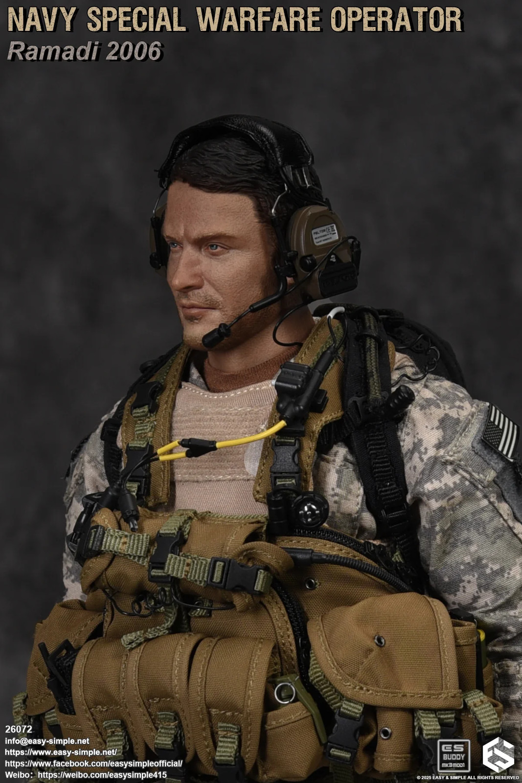 1:6 scale Easy & Simple NSW Operator Radio w/ Headset for 12&Prime; Figures