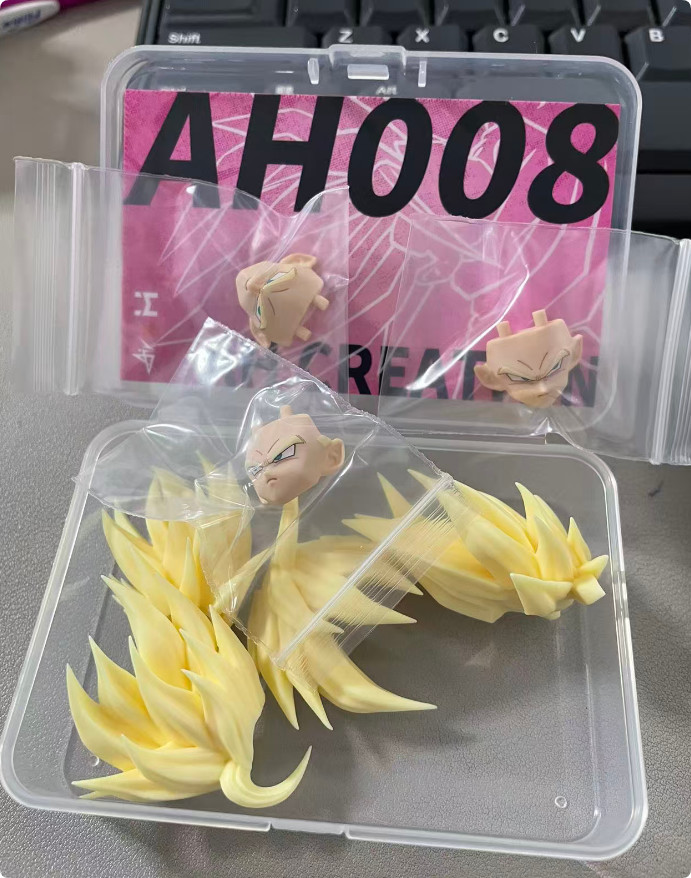 Air x HM Studio AH008 ssj2 Gohan 1/12 shf yellow Hair Head Sculpt Accessories ~