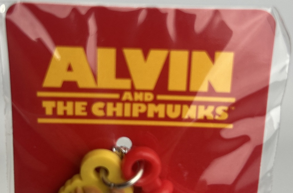 Alvin & The Chipmunks Rubber Bendable Keychains (Lot Of 4) 20th Century Fox, NEW