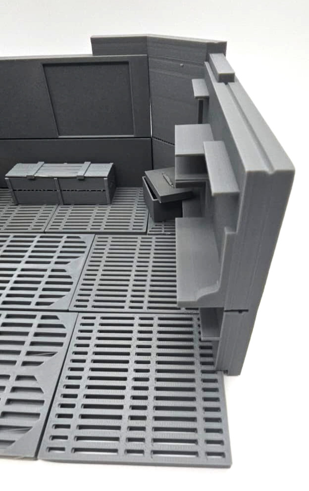 Control Center Command Room 3.75&Prime; Figure Playset Collapsible 1:18 Diorama