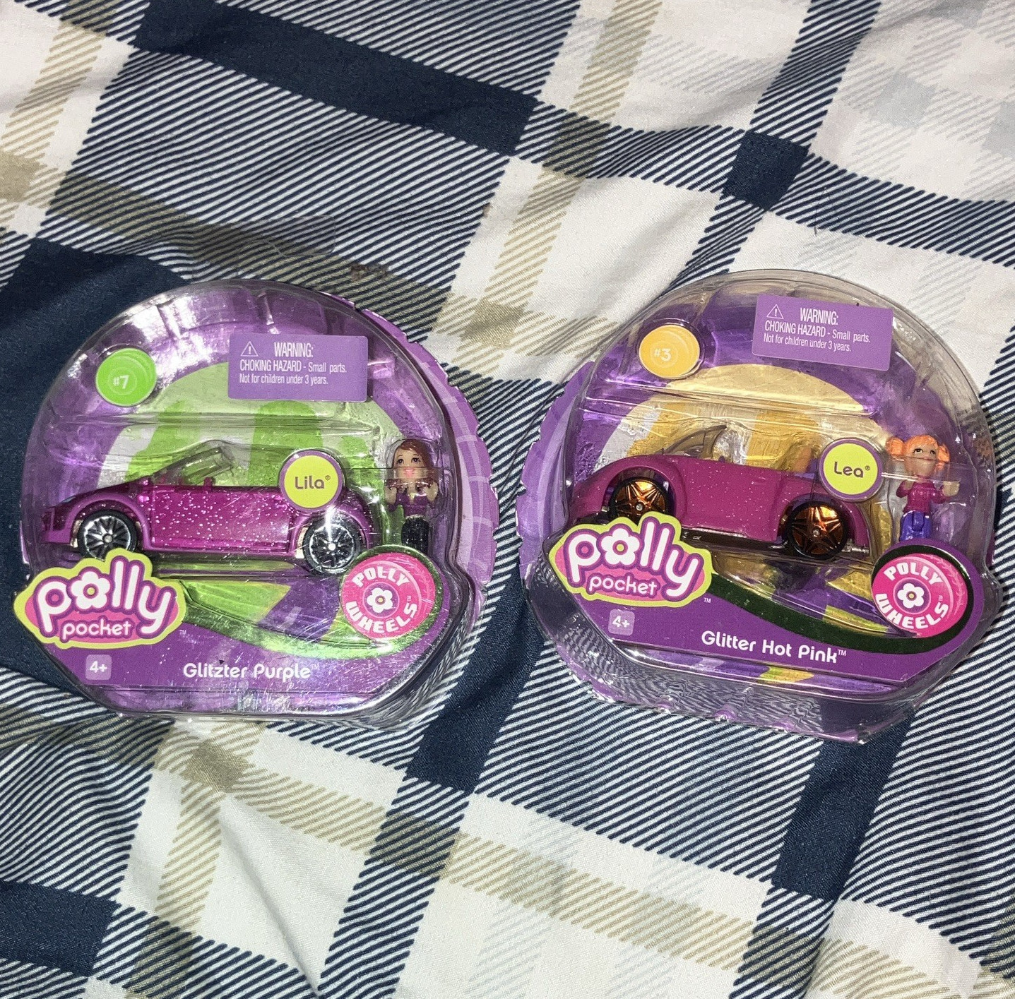 Polly Pocket Polly Wheels 2-Pack Car & Figure Set Lila Lea Glitter Purple Pink