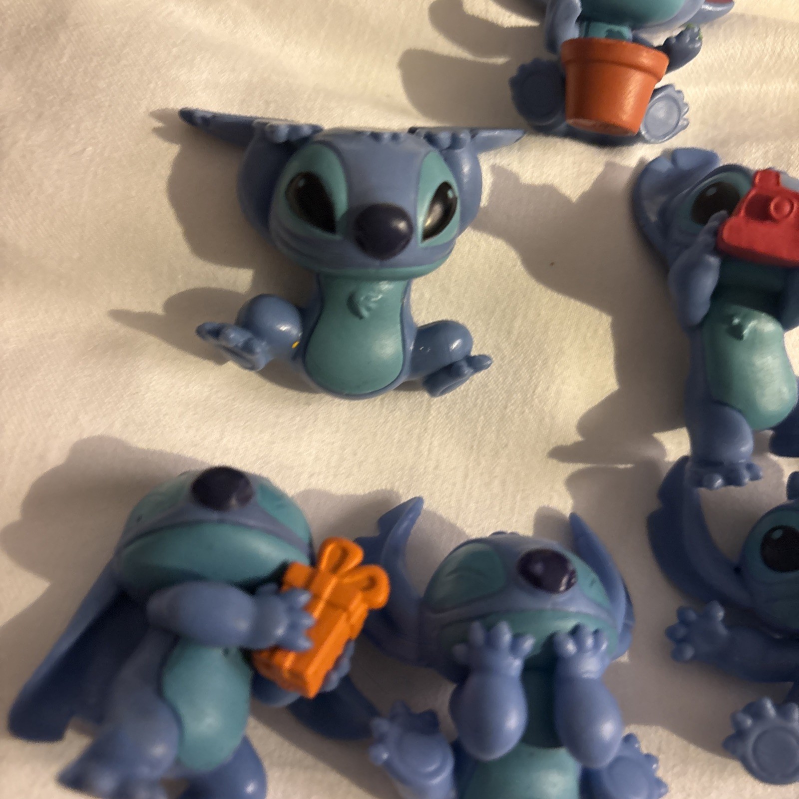 Lilo & Stitch Lot 8 Stitch Solid Small Disney Set Of 6 Flower Pot Present (o17