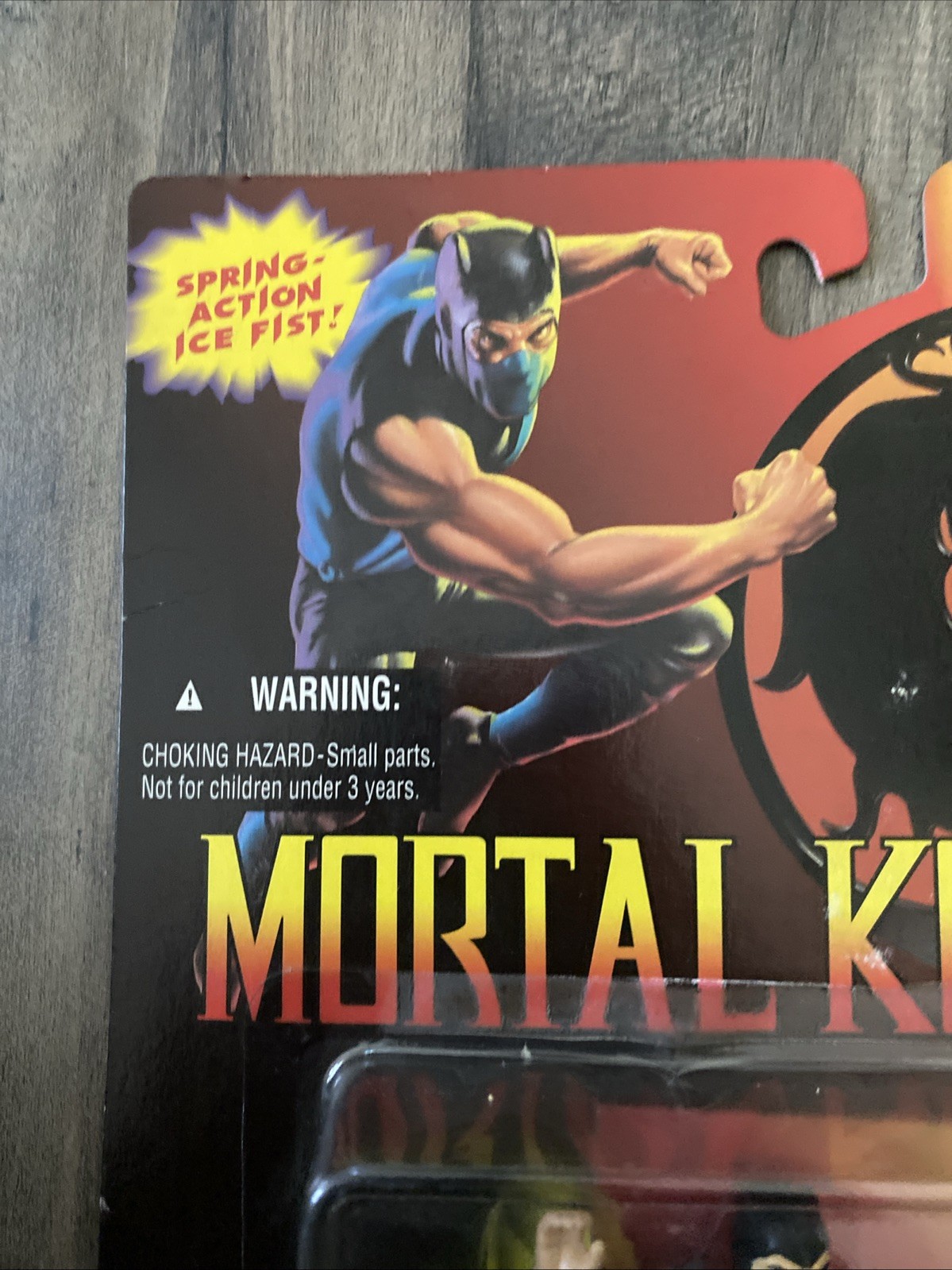 Mortal Kombat Sub-Zero Spring Action Ice Fist 1994 Vintage Movie Toy Hasbro READ