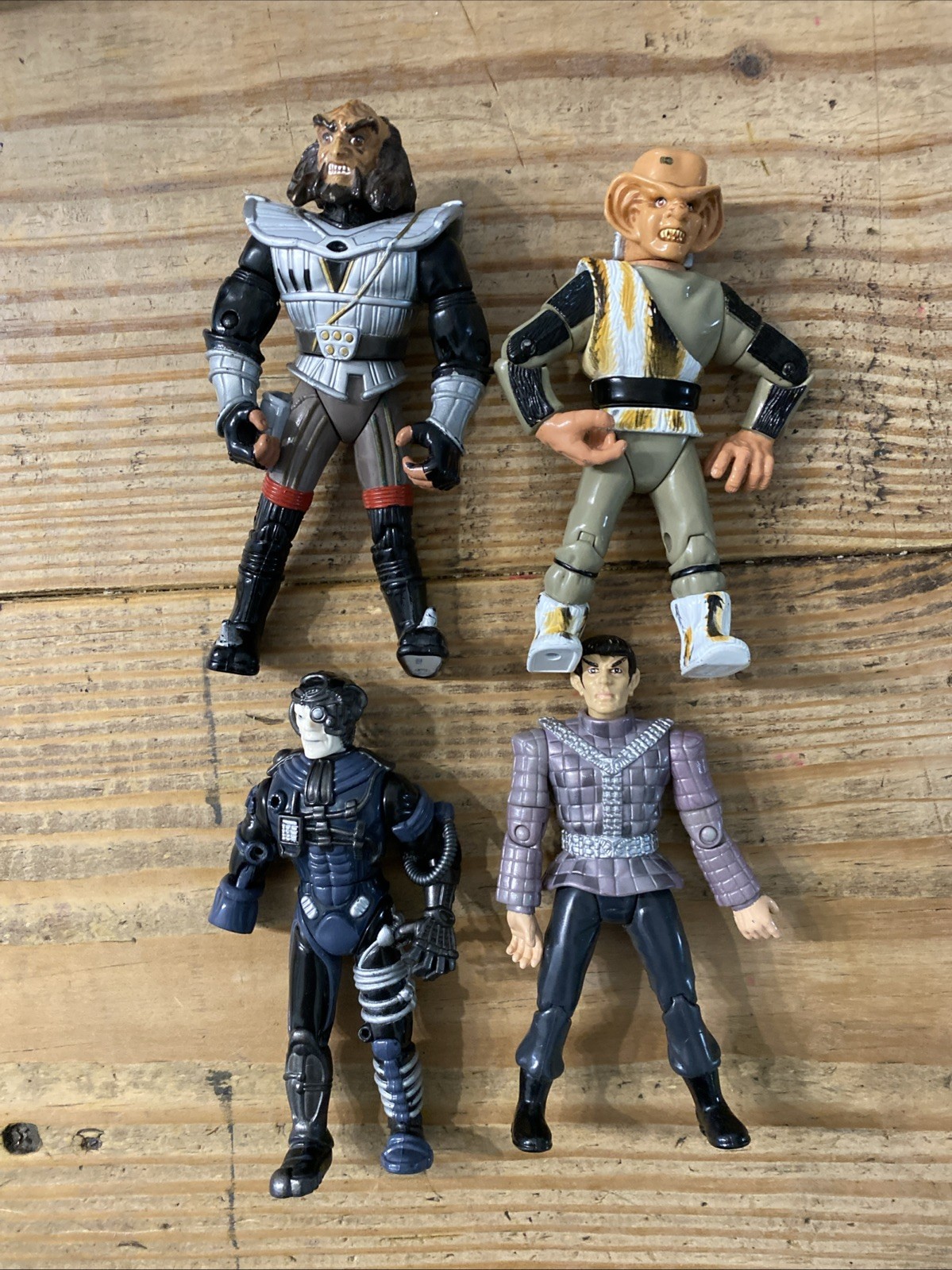 Star trek Next Generation Lot Figures Vintage Classic 1990s Lot Of 4
