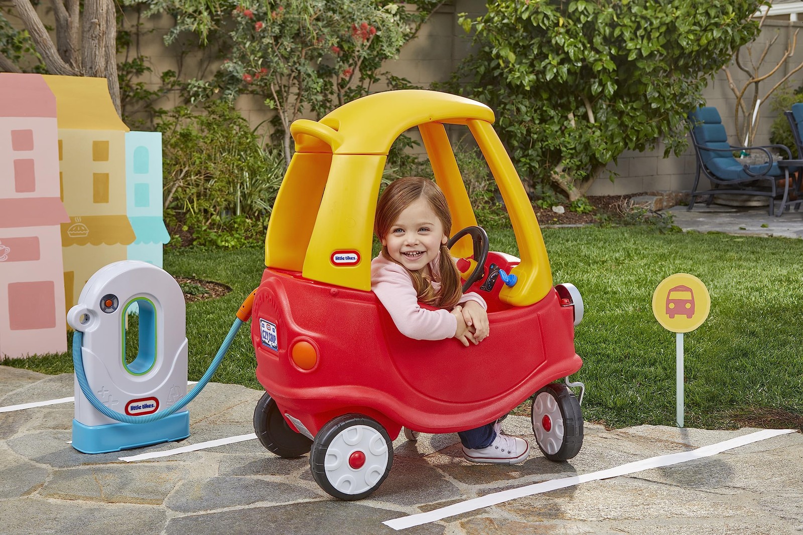 Cozy E-Charging Station with Interactive Lights, Sounds for Pretend Play for Kid