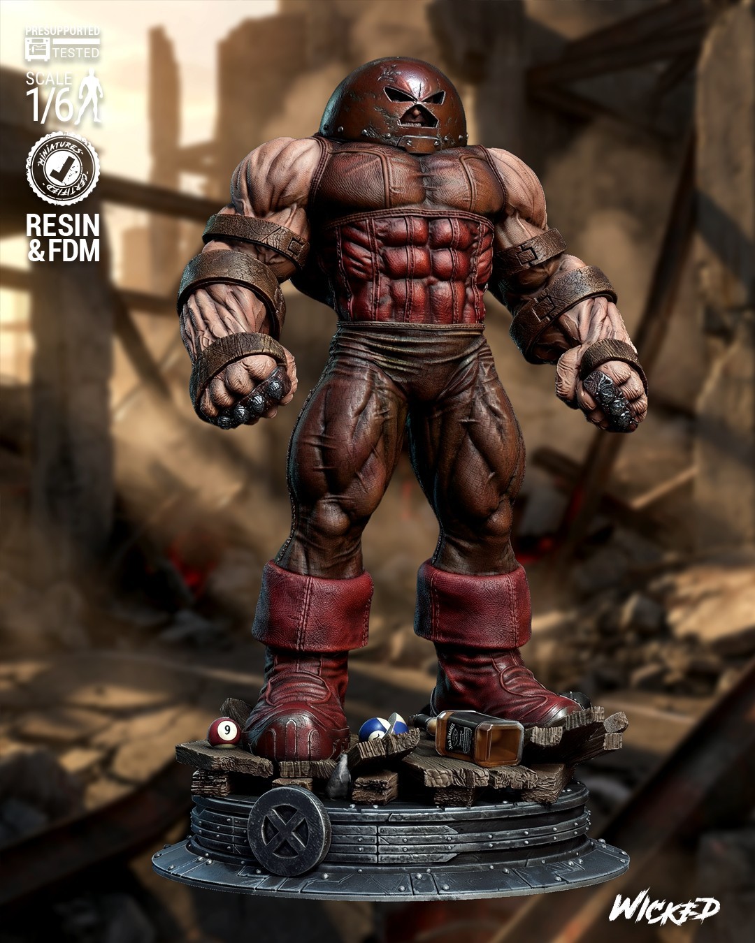 3D Printed Fan Art Juggernaut Comic Version Sculpture by Wicked3d