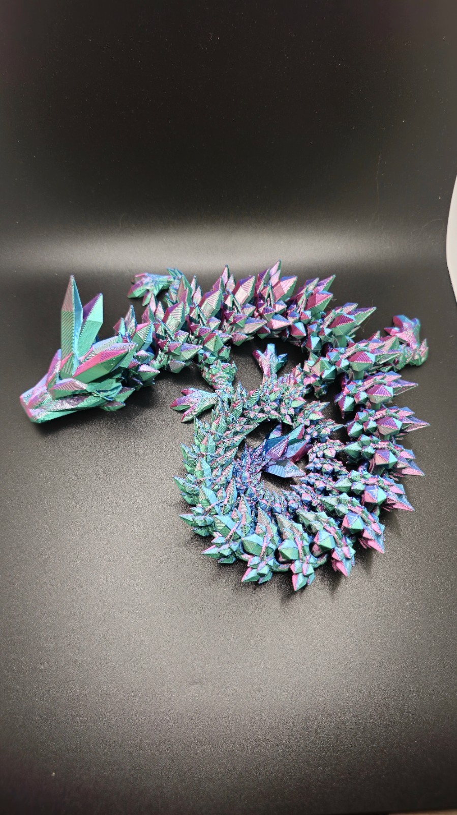 3D Printed Flexi Dragon, Cinderwing3D Articulated Crystal Dragon/Large-24inches