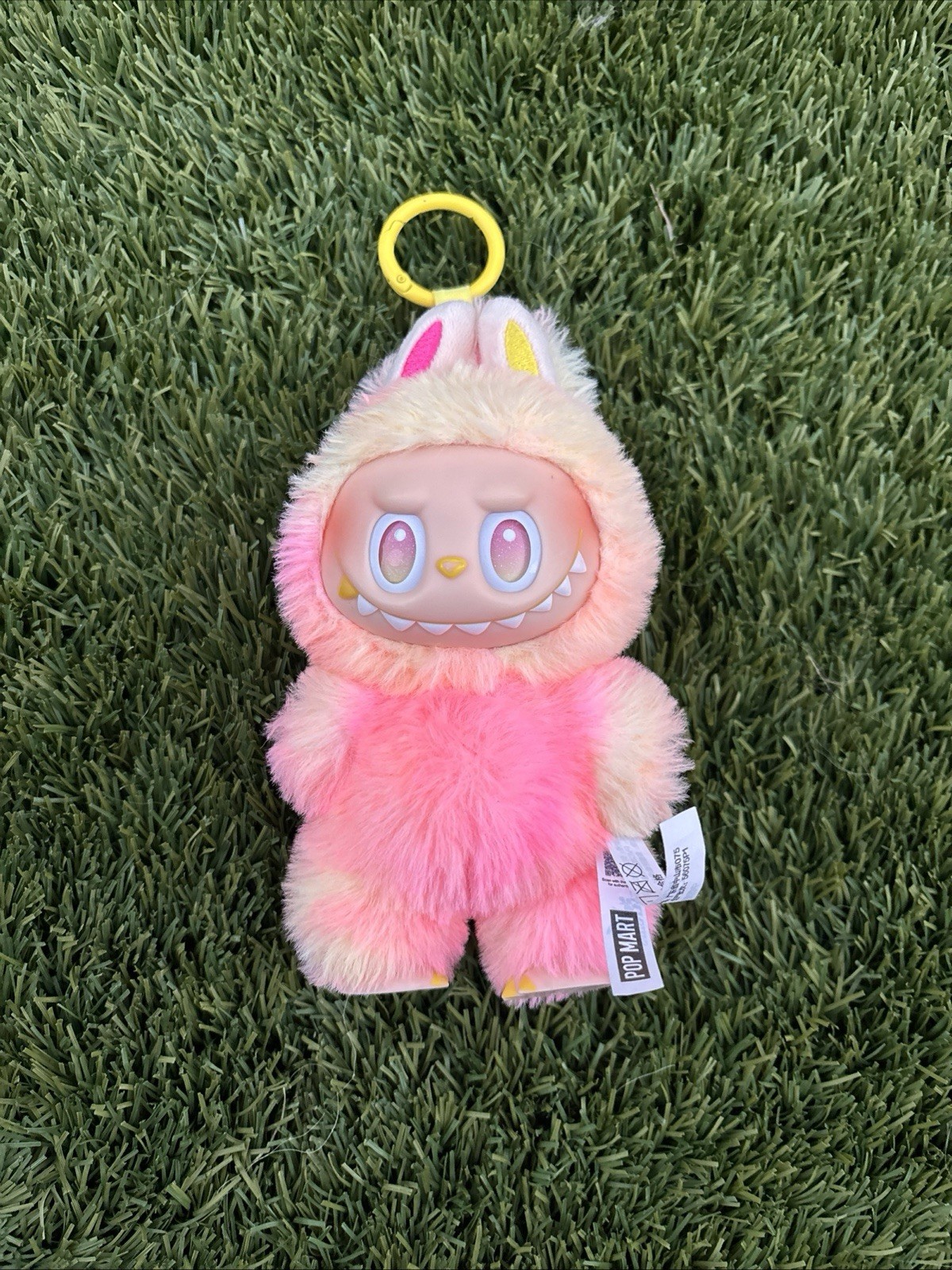 Pop Mart The Monsters Big Into Energy Labubu Vinyl Plush Keychain Happiness